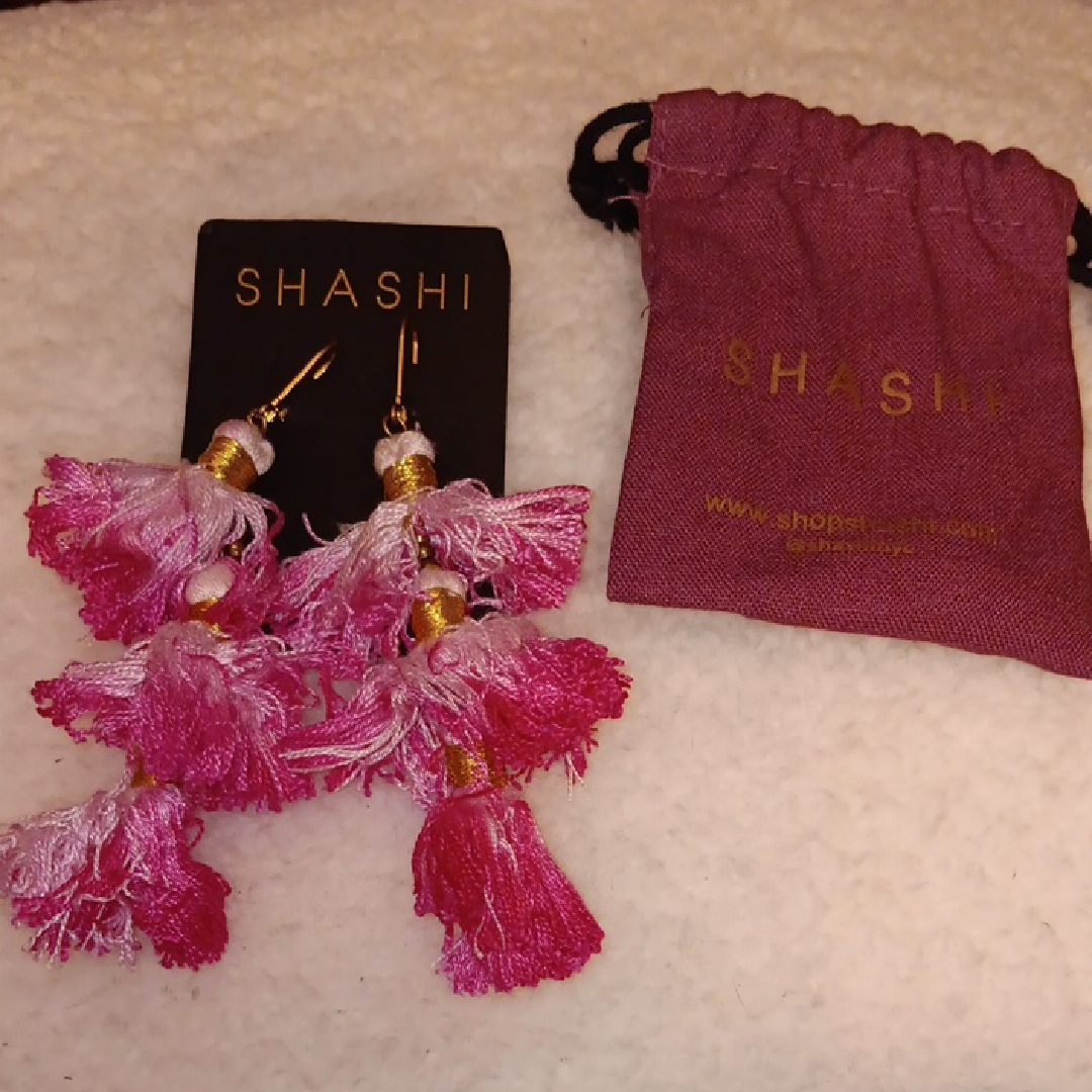 Shashi Pink Tassel Earrings 35$
